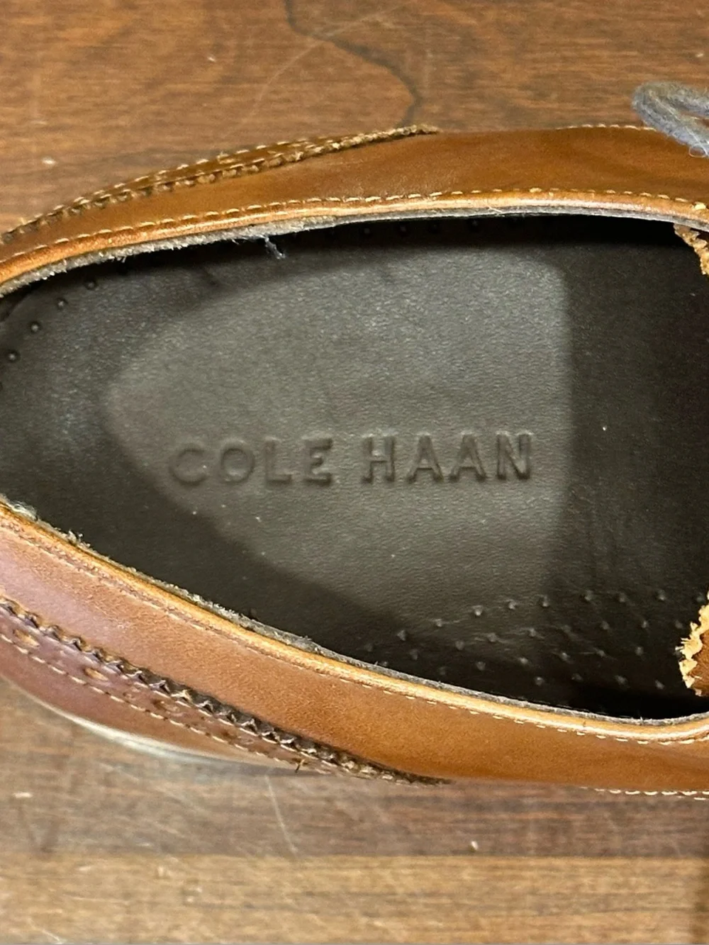 Cole Haan Benton Wingtip Oxford British Tan Leather 13 M